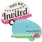 Big Dot of Happiness Let's Go Glamping - Shaped Fill-in Invitations - Camp Glamp Party or Birthday Party Invitation Cards with Envelopes - Set of 12